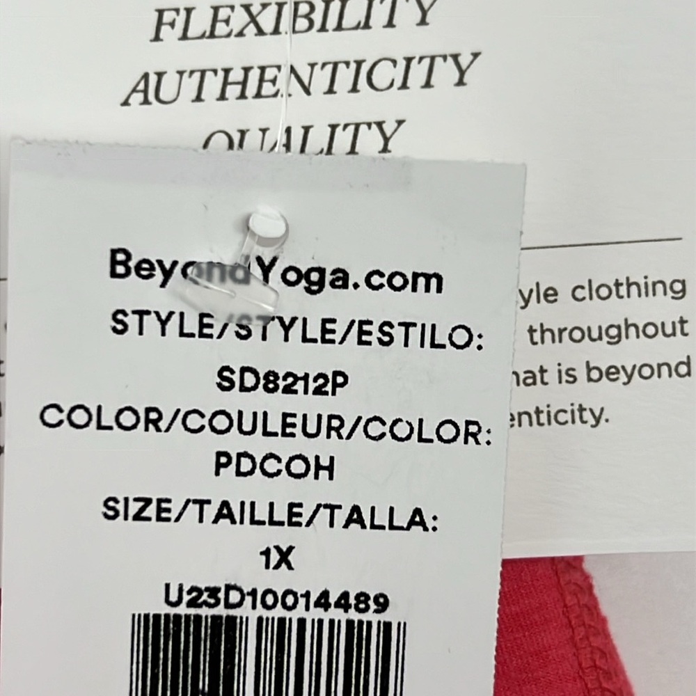 NWT’S Beyond Yoga Space Dye Racerback Sports Bra Hot Pink Soft SZ 1X - Picture 4 of 6